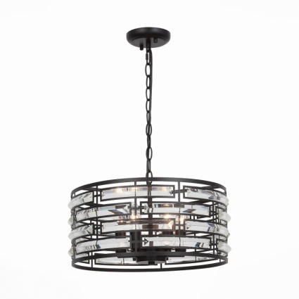 Подвесная люстра ST Luce Chiarezza SL665.403.06 в современном стиле, цвет черный