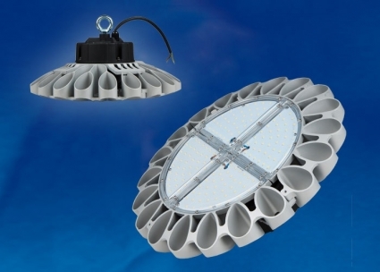 Подвесной светодиодный светильник (UL-00002057) Uniel ULY-U30B-100W/DW IP65 Silver в современном стиле, цвет серебро