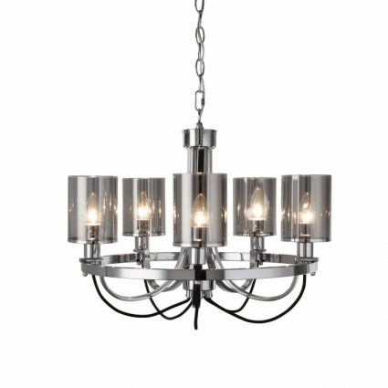 Подвесная люстра Arte Lamp Ombra A2995LM-5CC в стиле Хай-тек, цвет серый