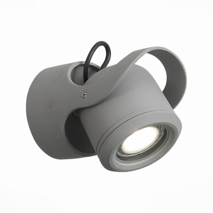 Уличный настенный светодиодный светильник ST Luce Round SL093.701.01 в современном стиле, цвет серый