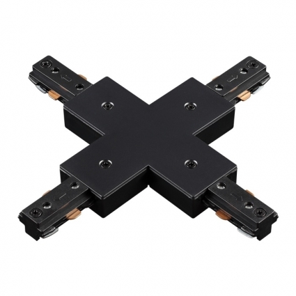 Соединитель X-образный Novotech 135013 в современном стиле, цвет черный
