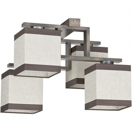 Потолочная люстра TK Lighting 409 Lea Gray 4 в стиле кантри, цвет коричневый