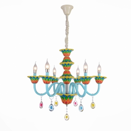 Подвесная люстра ST Luce SL674.783.06 в современном стиле, цвет разноцветный, мощность 240 Вт