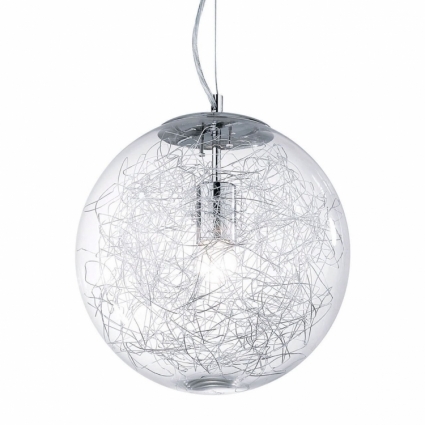 Подвесной светильник Ideal Lux Mapa Max SP1 D40 в стиле Хай-тек, цвет хром
