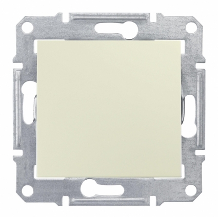 Выключатель одноклавишный Schneider Electric Sedna IP44 10A 250V SDN0100347 в современном стиле, цвет бежевый