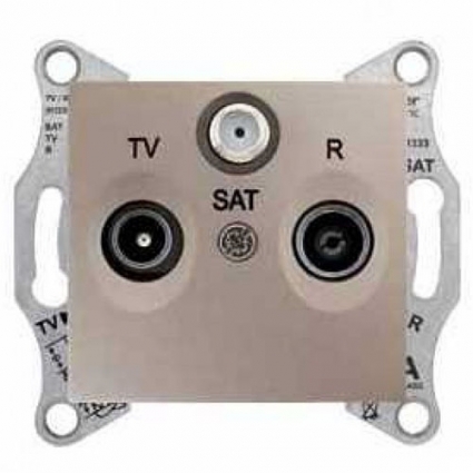 Розетка TV/R/SAT оконечная Schneider Electric Sedna 1dB SDN3501368 в современном стиле, цвет титановый