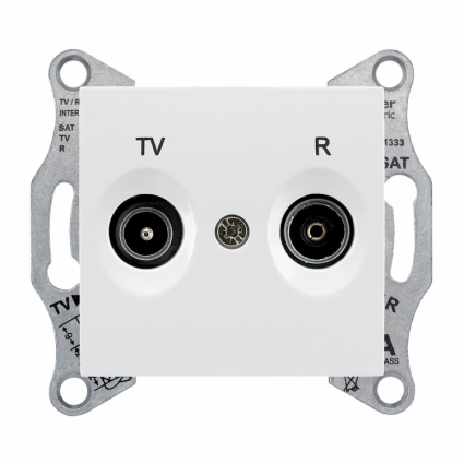 Розетка TV/R оконечная Schneider Electric Sedna 1dB SDN3301621 в современном стиле, цвет белый