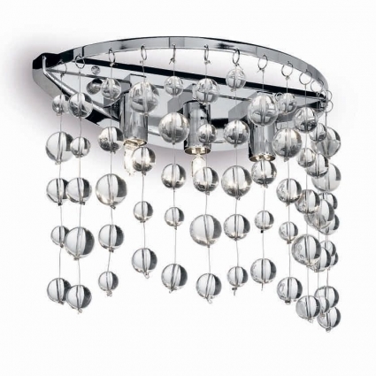 Настенный светильник Ideal Lux Neve AP3 Cromo в стиле арт-деко, цвет хром