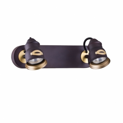 Спот Maytoni Borgo SP315-CW-02-BR в стиле лофт, цвет коричневый, мощность 100 Вт