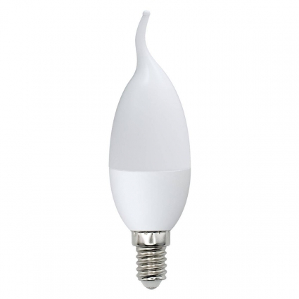 Лампа светодиодная E14 6,5W 2700K свеча на ветру матовая LC-CDT-6.5/E14/827 L216, цвет белый