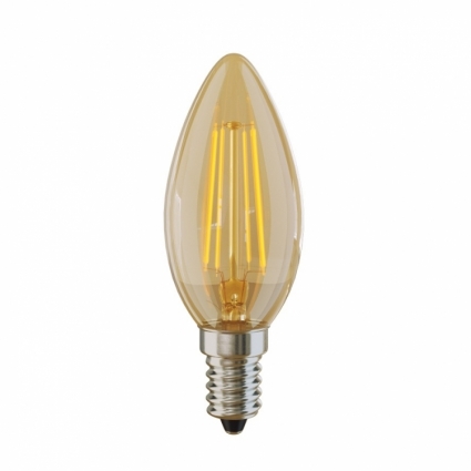 Voltega Лампа светодиодная E14 4W 2800К свеча золотая VG10-C3E14warm4W-F 5482 цвет золотой