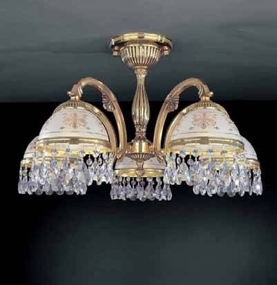 Потолочная люстра Reccagni Angelo PL 6120/5 в классическом стиле, цвет белый