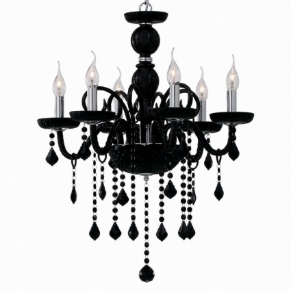 Подвесная люстра Ideal Lux Giudecca SP6 Nero в стиле арт-деко, цвет черный
