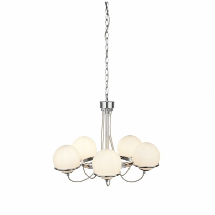 Подвесная люстра Arte Lamp Bergamo A2990LM-5CC в современном стиле, цвет белый