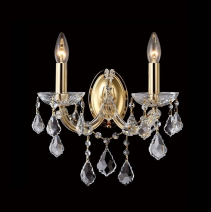 Бра Crystal Lux Tesoro AP2 в классическом стиле, цвет золотой, мощность 80 Вт