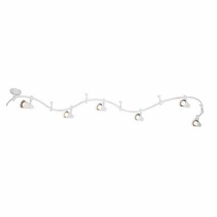 Трековая система Arte Lamp A3058PL-6WH в стиле ретро, цвет белый, мощность 240 Вт