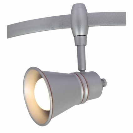 Трековый светильник Arte Lamp A3057PL-1SI в стиле ретро, цвет серебро