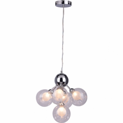 Подвесная люстра Vele Luce Dandelion VL1173L05 в современном стиле, цвет хром