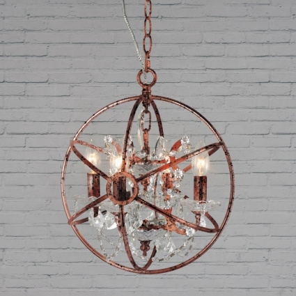 Подвесная люстра Loft IT Crystal Orb Loft1897/4 в стиле арт-деко, цвет коричневый