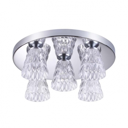 Потолочная светодиодная люстра Lumion Gerana 3621/30CL в современном стиле, цвет хром