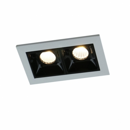 Встраиваемый светодиодный светильник Arte Lamp Grill A3153PL-2BK в современном стиле, цвет белый