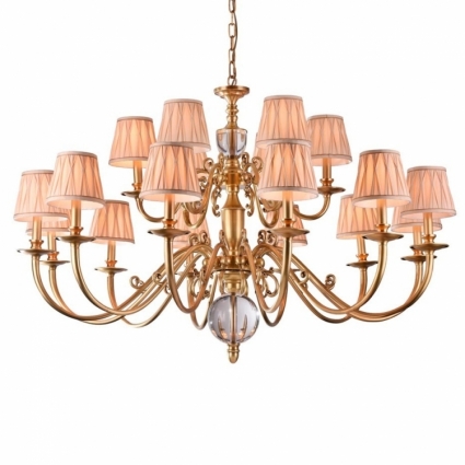 Подвесная люстра Newport 31018/C antique brass в стиле арт-деко, цвет бежевый