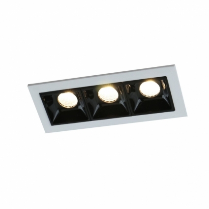 Встраиваемый светодиодный светильник Arte Lamp Grill A3153PL-3BK в современном стиле, цвет белый