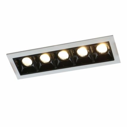 Встраиваемый светодиодный светильник Arte Lamp Grill A3153PL-5BK в современном стиле, цвет белый