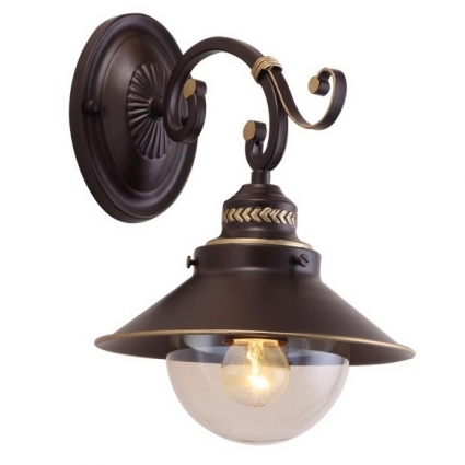 Бра Arte Lamp 7 A4577AP-1CK в стиле кантри, цвет коричневый, мощность 60 Вт