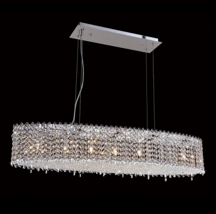 Подвесной светильник Crystal Lux Eternidat SP7 Chrome в современном стиле, цвет хром