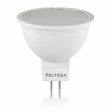 Voltega Лампа светодиодная GU5.3 6W 4000К полусфера матовая VG2-S2GU5.3cold6W 4705 цвет белый