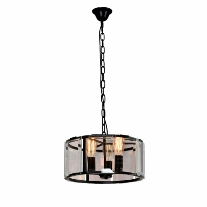 Подвесная люстра ST Luce Peltro SL276.403.05 в замковом стиле, цвет черный