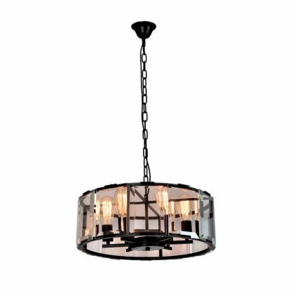 Подвесная люстра ST Luce Peltro SL276.403.07 в замковом стиле, цвет черный