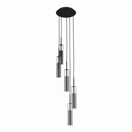 Подвесная люстра Lightstar Cilino 756057 в стиле Хай-тек, цвет черный