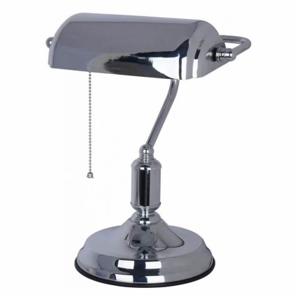 Настольная лампа Arte Lamp Banker A2494LT-1CC в стиле ретро, цвет хром