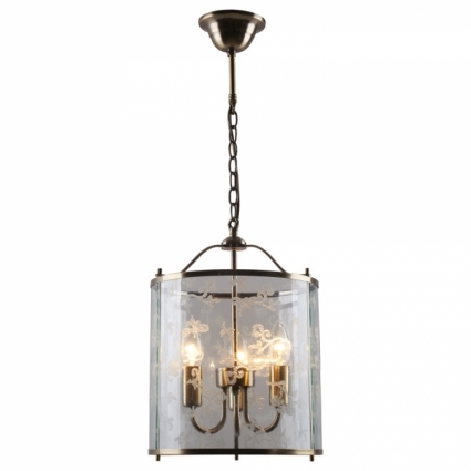 Подвесная люстра Arte Lamp Bruno A8286SP-3AB в стиле ретро, цвет бронза