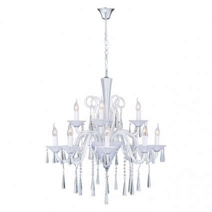 Подвесная люстра Spot Light Rosano 5193120 в классическом стиле, цвет белый