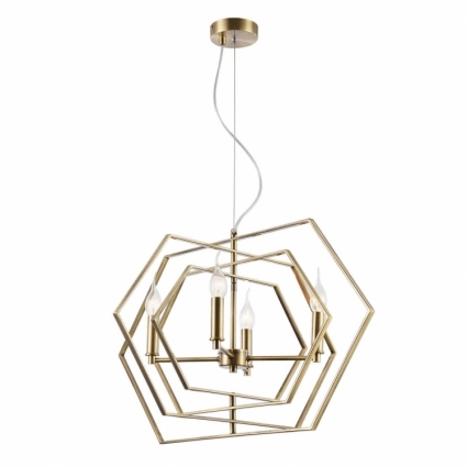 Подвесной светильник Vele Luce Folle VL1514P04 в стиле Хай-тек, цвет золотой