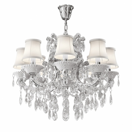 Подвесная люстра Osgona Princia 726081 в классическом стиле, цвет белый, мощность 320 Вт