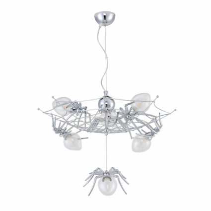 Подвесная люстра Divinare Spiders Invasion 1308/02 SP-6 в стиле Хай-тек, цвет хром