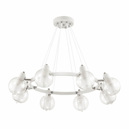 Подвесная люстра Lumion Rita 3648/8 в современном стиле, цвет белый, мощность 320 Вт