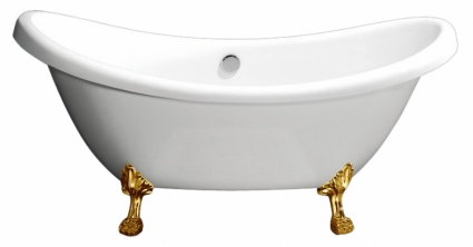 Акриловая ванна BelBagno BB05-ORO ножки золото овальная,  в стиле ретро