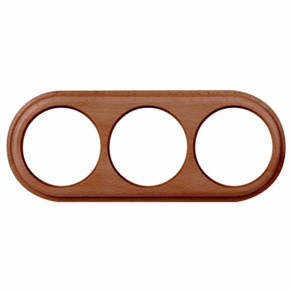 Werkel Рамка Legend на 3 поста итальянский орех WL15-frame-03 4690389100970 в стиле кантри, цвет коричневый