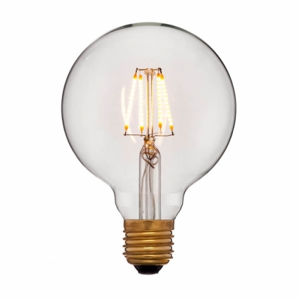Sun Lumen Лампа светодиодная диммируемая E27 4W 1800K шар прозрачный 056-793 цвет прозрачный