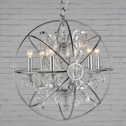 Подвесная люстра Loft IT Crystal Wins Loft1896/6 в стиле модерн, цвет хром