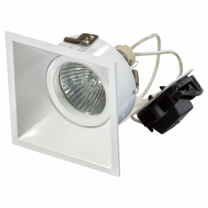 Встраиваемый светильник Lightstar Domino Quadro 214506 в современном стиле, цвет белый