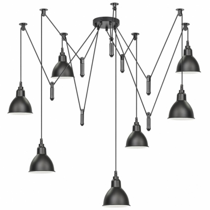 Подвесная люстра Lightstar Acrobata 761077 в стиле лофт, цвет черный