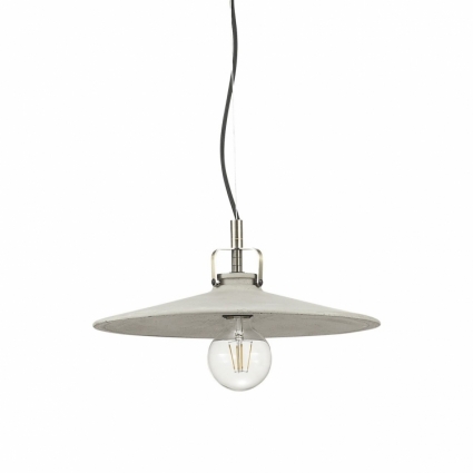 Подвесной светильник Ideal Lux Brooklyn SP1 D25 в стиле лофт, цвет серый