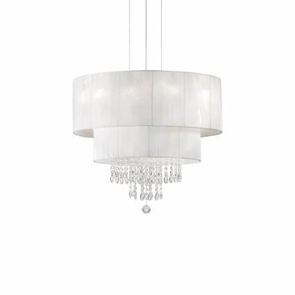 Подвесная люстра Ideal Lux Opera SP4 Bianco в стиле арт-деко, цвет белый