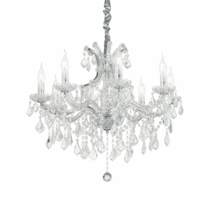 Подвесная люстра Ideal Lux Napoleon SP8 Cromo в классическом стиле, цвет хром